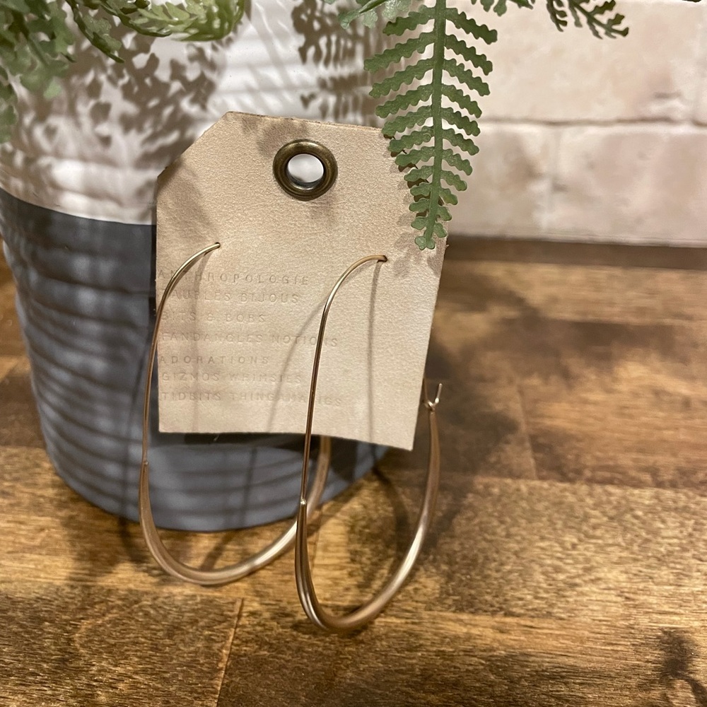 Brushed gold, Anthropologie earrings. New w/ tag.